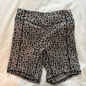 Balance Athletica Spotted Bike Shorts - Black and Gray